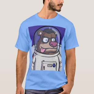 Camiseta Bear Cartoon Astronauta Moon Eetum Cripto
