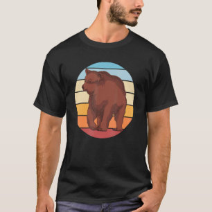 Camiseta Bear Castanho-Retro Urso-Castanho