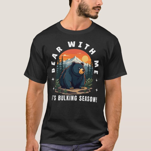 Camiseta Bear Comigo - É a Estação de Bulking (Frente)