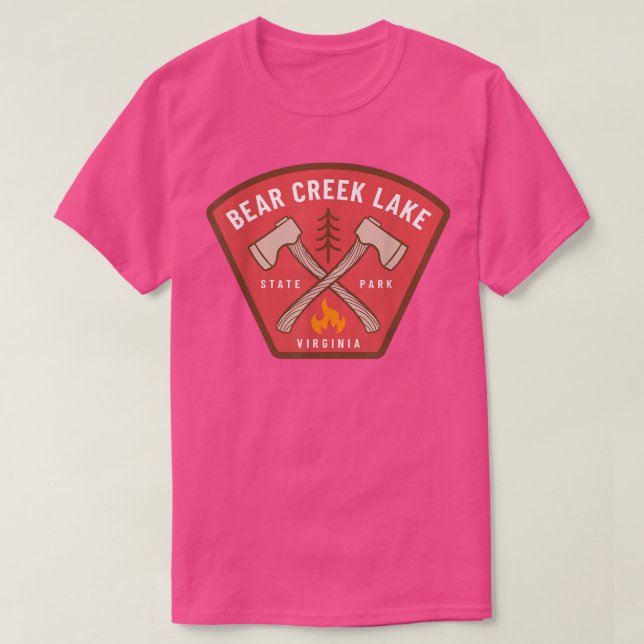 Camiseta Bear Creek Lake State Park Virginia Camp Fire Vaca (Frente do Design)