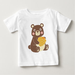 Camiseta Bear da Floresta Engraçado com Jar de Mel