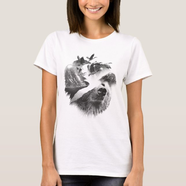 Camiseta Bear Design Double Exposed (Frente)
