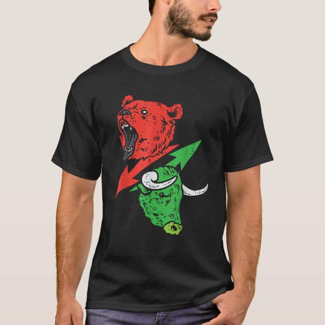 Camiseta Bear E Bull Bearish Bullish Stocks Cripto Tradin (Frente)