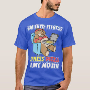 Camiseta Bear Eu Vou Para A Pizza De Malhação Na Minha Boca