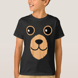 Camiseta Bear Face Halloween Costume Urso Castanho