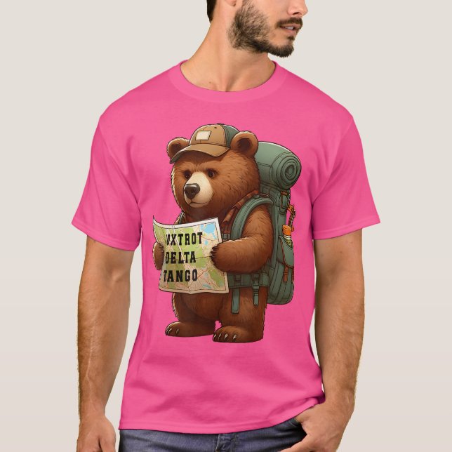 Camiseta Bear Foxtrots Deltas Tangos Engraçado (Frente)