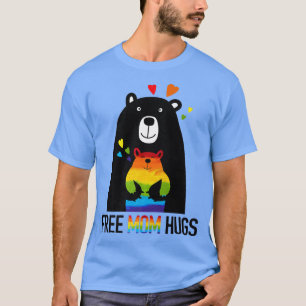 Camiseta Bear Free Mãe Abraça Rainbow LGBT Orgulho gay Lésb