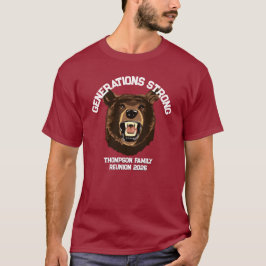 Camiseta Bear “Generations Strong” Custom Family Reunion 