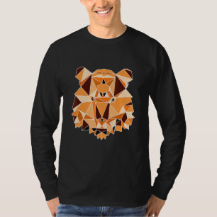 Camiseta Bear Grizzly Wildlife Minimalismo Low Poly Art
