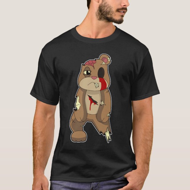 Camiseta Bear Halloween Zombie (Frente)