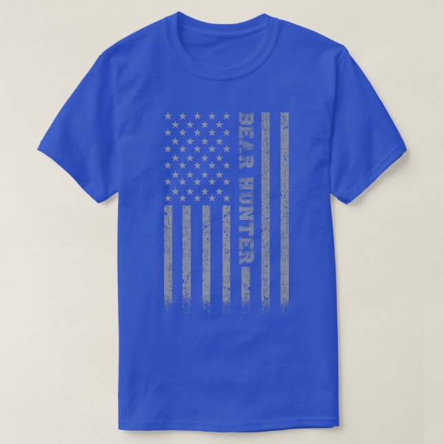 Camiseta Bear Hunter American Flag Premium (Frente do Design)
