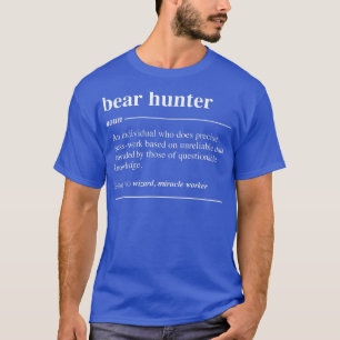 Camiseta Bear Hunter Definição Engraçado Novo