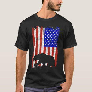 Camiseta Bear Hunter For Men Women American Flag Bear Hunti