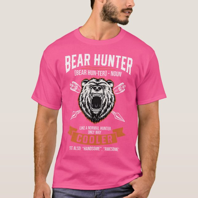 Camiseta Bear Hunter Noun Definição Engraçada (Frente)