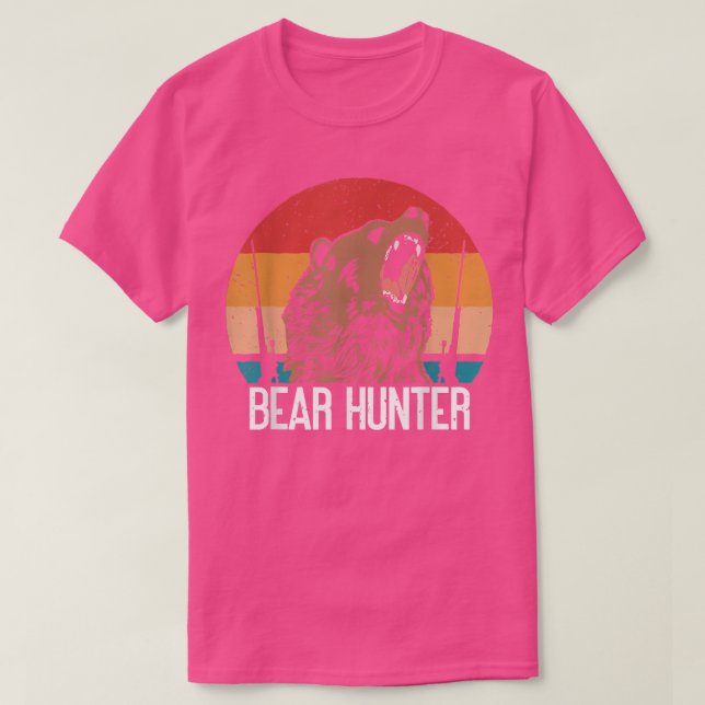 Camiseta Bear HunterCaça ao Lover Engraçado Caça 234 (Frente do Design)