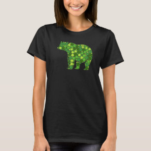 Camiseta Bear Irish Lucky Green Shamrock C Dia de São Patrí