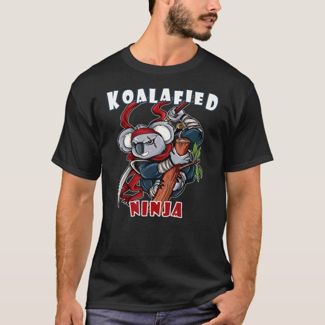 Camiseta Bear Koalafied Ninja Samurai Katana (Frente)