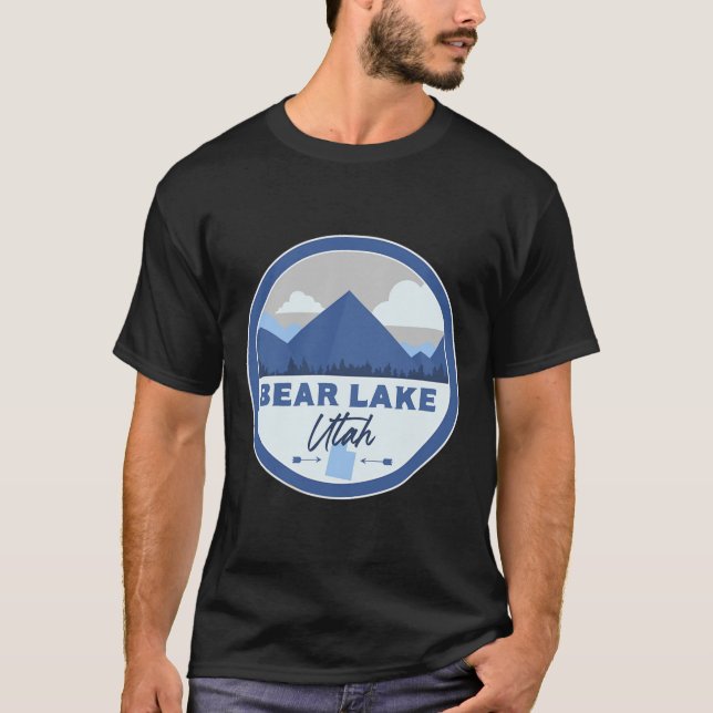 Camiseta Bear Lake Utah Ut Mountains Badge Hiking Souvenir  (Frente)