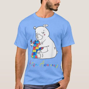 Camiseta Bear Mãe Autismo Sensibilização Abraçando Quebra-c