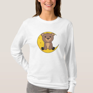 Camiseta Bear Moon Boa Noite, Lua Bear Bons Animais Bons