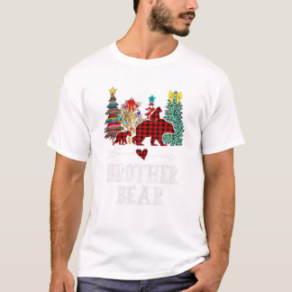 Camiseta Bear Natal Pajama Xadrez Vermelha