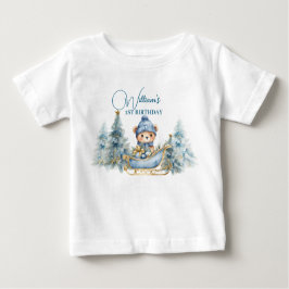 Camiseta Bear Natal Um Primeiro Aniversário Inverno