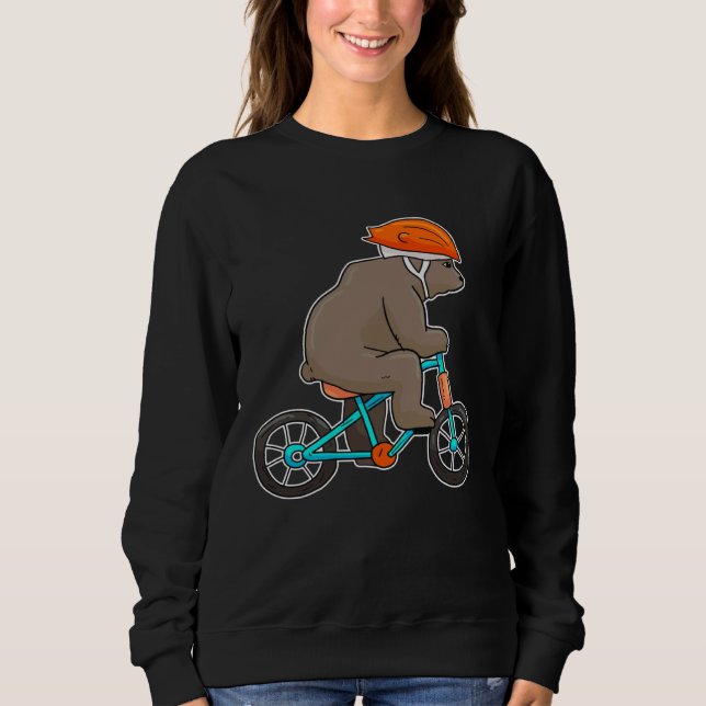 Camiseta Bear On Bike Bicycle Cycling Bear (Frente)
