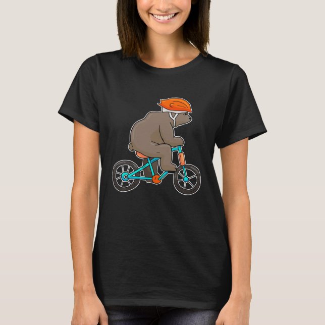 Camiseta Bear On Bike Bicycle Cycling Bear (Frente)