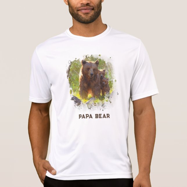 Camiseta *~* BEAR PAPA Cubs Dia de os pais Presente AP86 Ar (Frente)