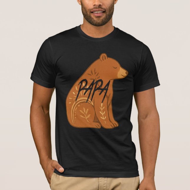 Camiseta Bear Papa T-Shirt, (Frente)