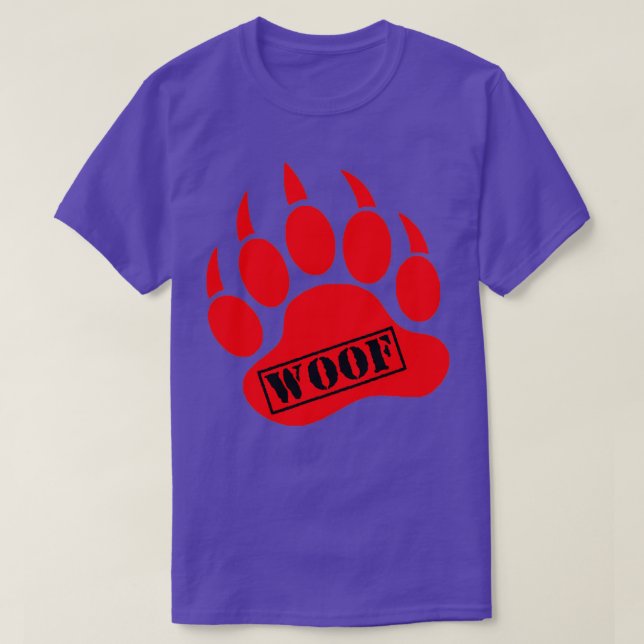 Camiseta Bear Paw Woof (Frente do Design)