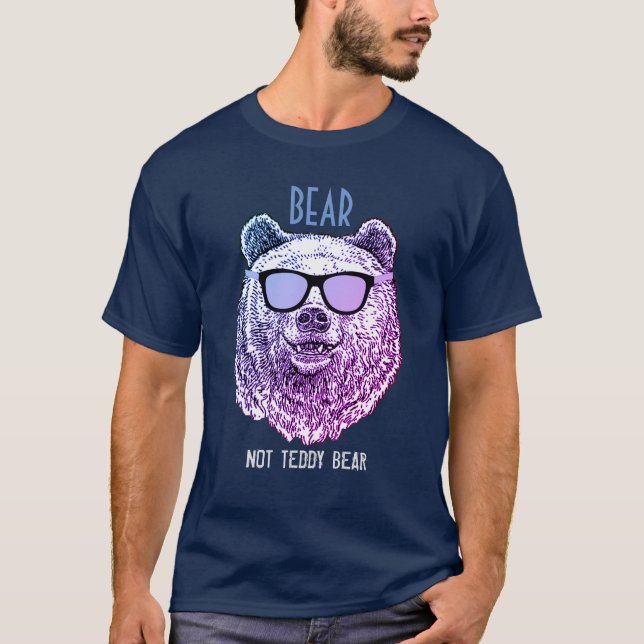 Camiseta BEAR Personalizado NÃO DEDDY BEAR Presente Para Ho (Frente)