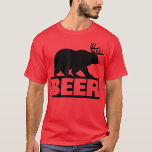 Camiseta Bear plus Deer Equals Beer Hunting Animal Beer Dri