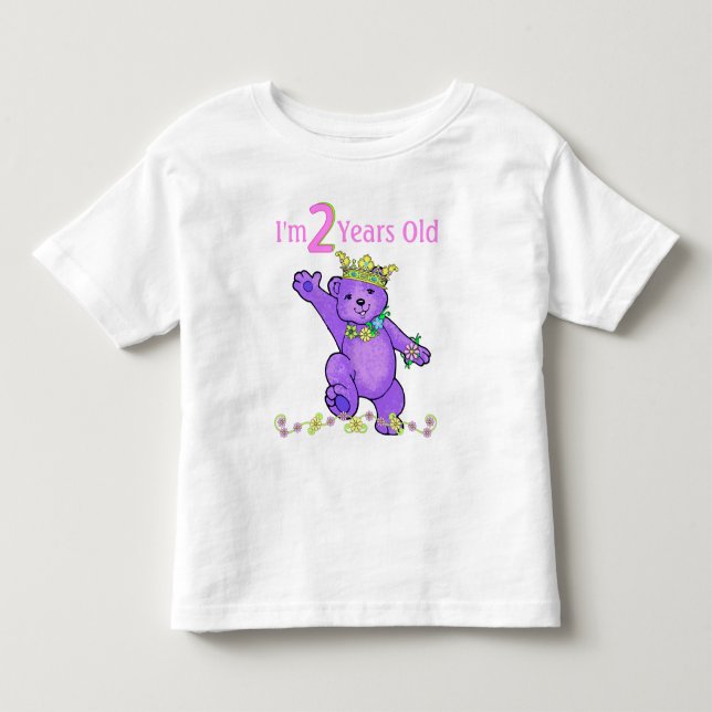 Camiseta Bear princesa de 2 anos (Frente)