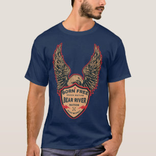 Camiseta Bear River Native American IndianBorn Freedom Eagl