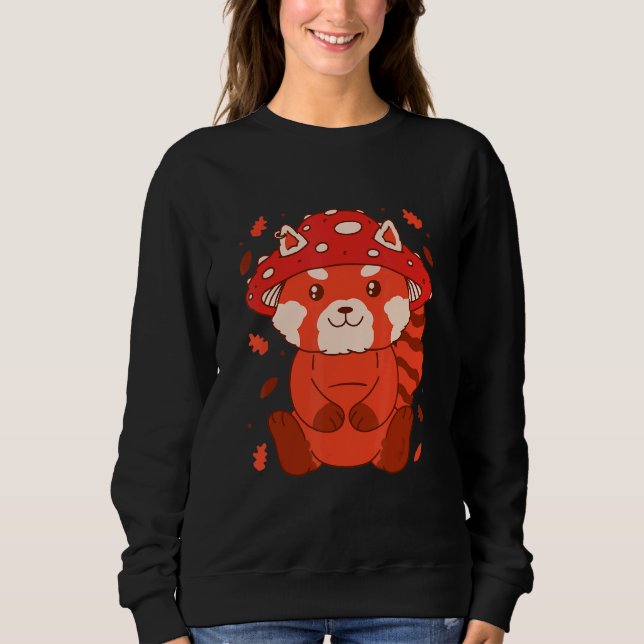Camiseta Bear Toadstool Hat Autumn Cat Bear Red Panda (Frente)