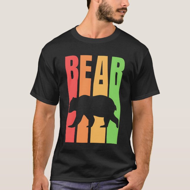 Camiseta Bear Vintage - Letras estendidas Design (Frente)