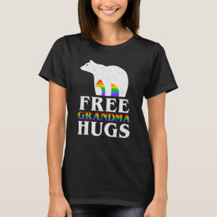 Camiseta Bear Vovó Livre Abraçando Avó Arrasto Arco-Íris Si
