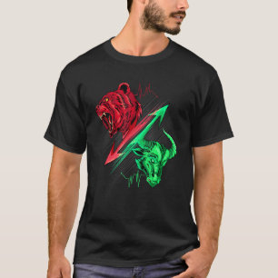 Camiseta Bear Vs. Bull Stock Chart Analysis Cryptocurrency