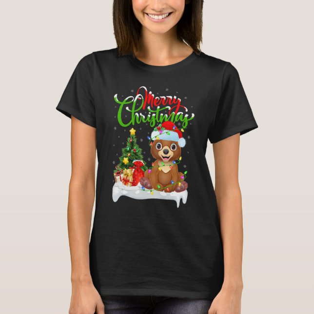Camiseta Bear   Xmas Decorations Santa Bear Christmas (Frente)