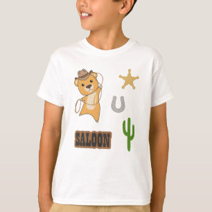 Camiseta Bear Yellow Cowboy Western Saloon Sticker Pack