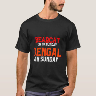 Camiseta Bearcat On Saturday Bengal On Sunday