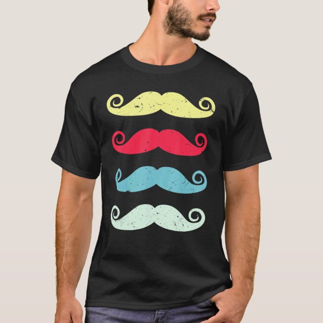 Camiseta Beard 90s Mustache (Frente)
