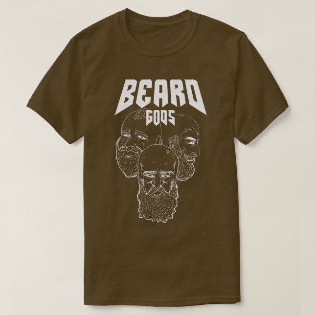 Camiseta Beard Deuses Beard Alugueiros Não Têm Barba Engraç (Frente do Design)
