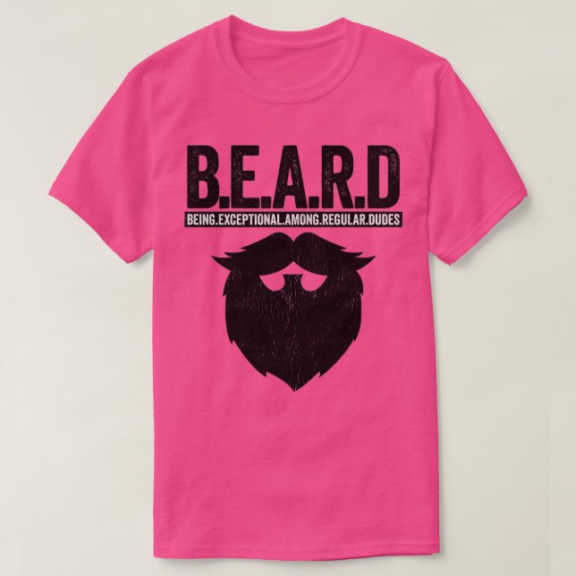 Camiseta BEARD SENDO Excepcional Entre Homens Regulares 8 (Frente do Design)