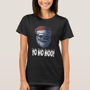 Camiseta Beard Skull Red Santa Hat Pirata Natal 2021 Pa