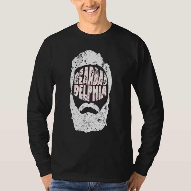Camiseta Beardadelphia Funny Beardadelphia Barba Pai 2 (Frente)