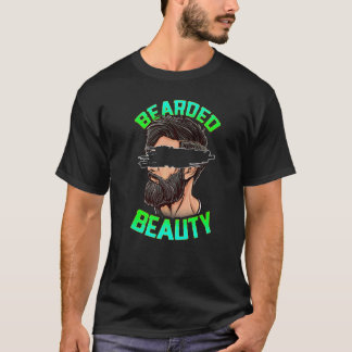 Camiseta Bearded Beauty Crescimento de Cabelo Facial Mascul
