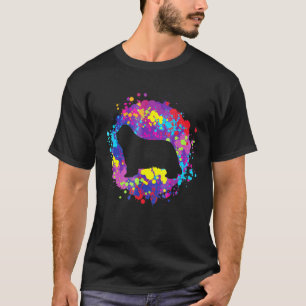 Camiseta Bearded Collie Dog Paint Spla Watercolor Dog