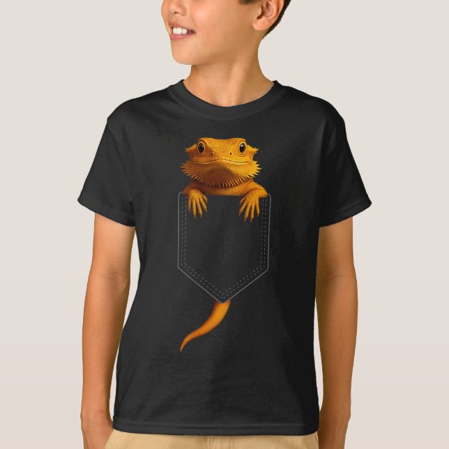 Camiseta Bearded Dragon Cket Cute Exotic Lizard Reptile Pet (Frente)